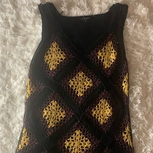 Crochet mini dress